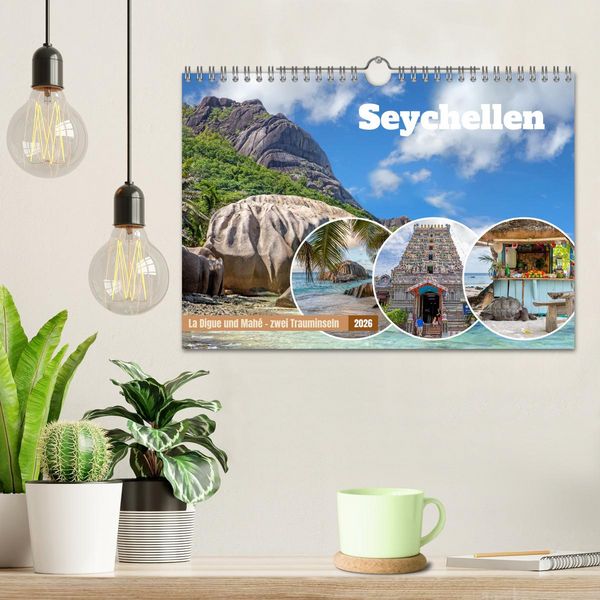 Produktbild: Seychellen: La Digue und Mah&eacute; - zwei Trauminseln (Wandkalender 2026 DIN A4 quer), CALVENDO Monatskalender