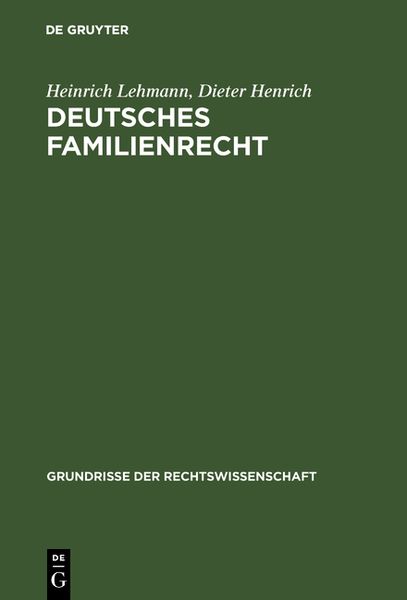 Produktbild: Deutsches Familienrecht