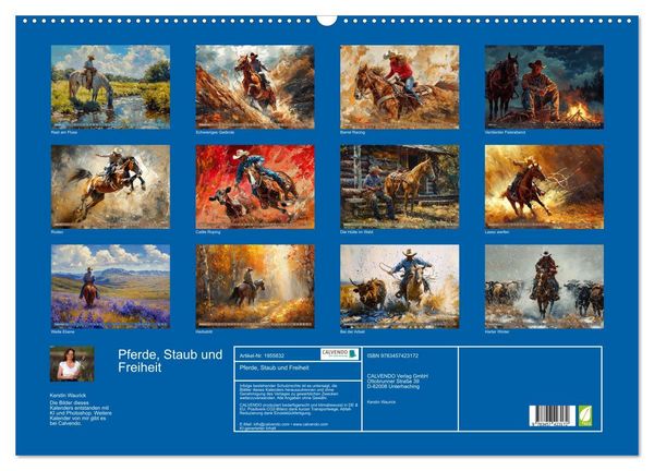 Produktbild: Pferde, Staub und Freiheit (Wandkalender 2026 DIN A2 quer), CALVENDO Monatskalender