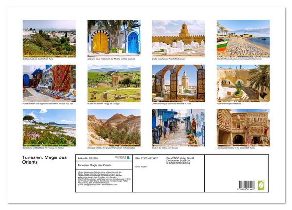 Produktbild: Tunesien. Magie des Orients (Wandkalender 2026 DIN A2 quer), CALVENDO Monatskalender