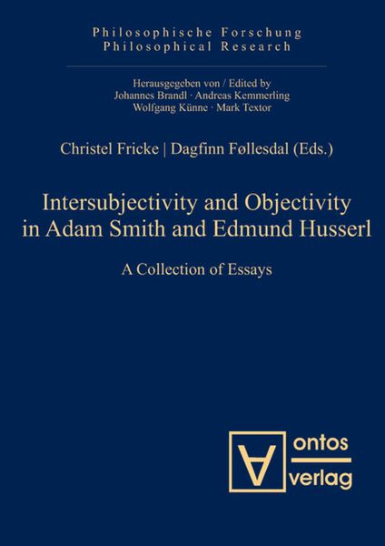 Produktbild: Intersubjectivity and Objectivity in Adam Smith and Edmund Husserl