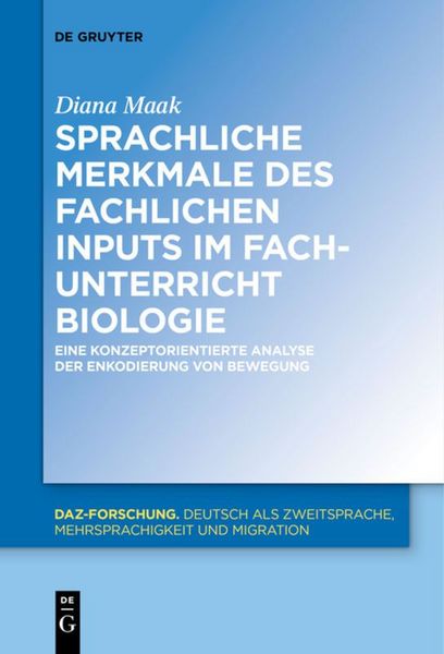 Produktbild: Sprachliche Merkmale des fachlichen Inputs im Fachunterricht Biologie