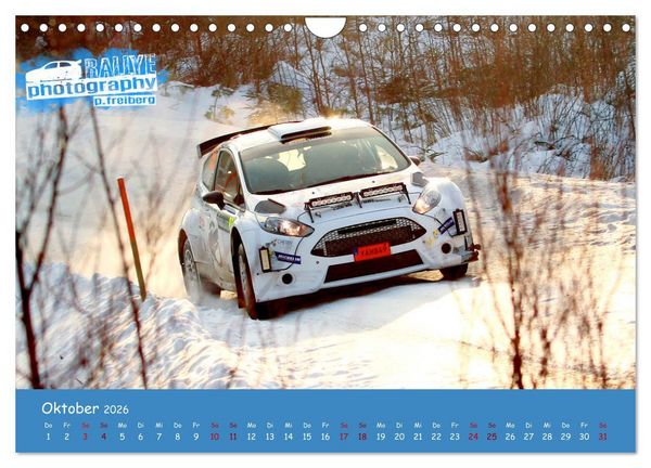 Produktbild: WRC Schweden White Open 2026 (Wandkalender 2026 DIN A4 quer), CALVENDO Monatskalender