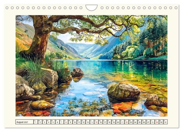 Produktbild: Irland. K&uuml;nstlerische Aquarelle zwischen K&uuml;ste und Hochland (Wandkalender 2027 DIN A4 quer), CALVENDO Monatskalender