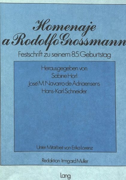 Produktbild: Homenaje a Rodolfo Grossmann
