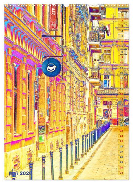 Produktbild: Budapest - K&uuml;nstlerische Fotografie (Wandkalender 2026 DIN A2 hoch), CALVENDO Monatskalender