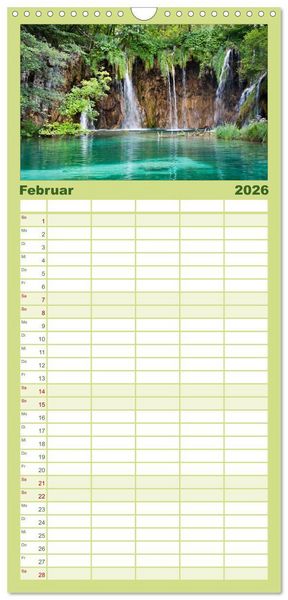 Produktbild: Familienplaner 2026 - Kroatien mit 5 Spalten (Wandkalender, 21 x 45 cm) CALVENDO