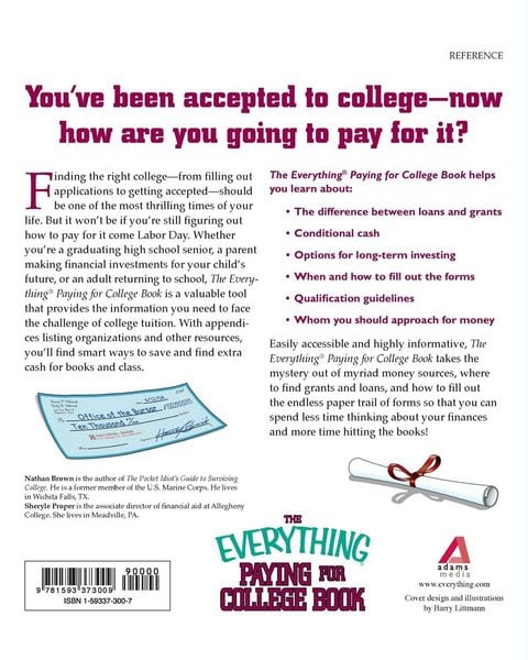 Produktbild: The Everything Paying for College Book