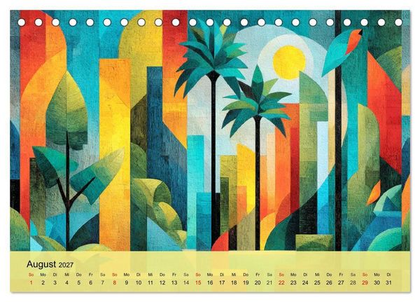 Produktbild: Leuchtender Urwald. Dschungel zwischen Form und Wildnis (Tischkalender 2027 DIN A5 quer), CALVENDO Monatskalender
