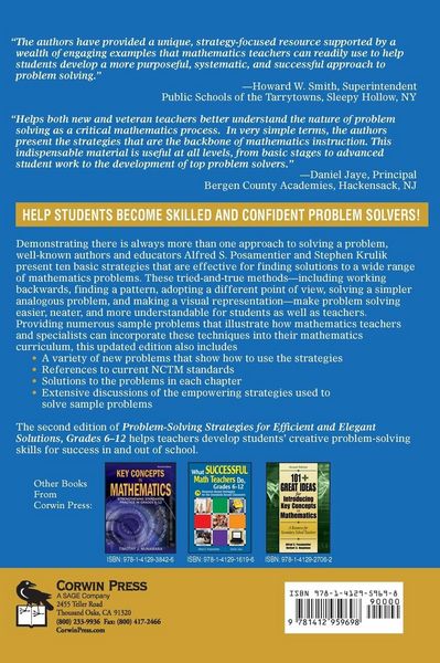 Produktbild: Problem-Solving Strategies for Efficient and Elegant Solutions, Grades 6-12