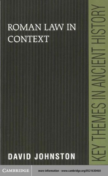 Produktbild: Roman Law in Context