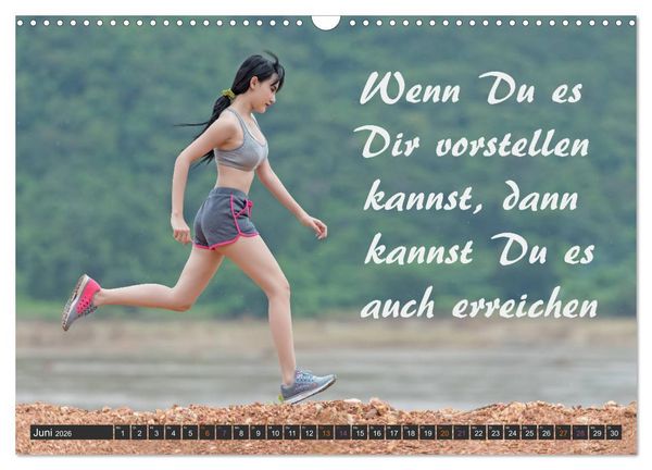 Produktbild: Sport Spruchkalender (Wandkalender 2026 DIN A3 quer), CALVENDO Monatskalender
