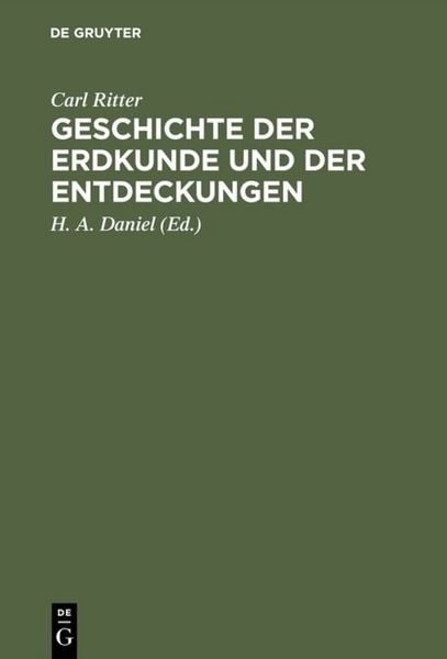 Produktbild: Geschichte der Erdkunde und der Entdeckungen