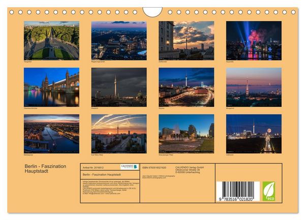 Produktbild: Berlin - Faszination Hauptstadt (Wandkalender 2026 DIN A4 quer), CALVENDO Monatskalender