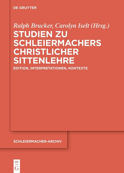 Produktbild: Studien zu Schleiermachers christlicher Sittenlehre