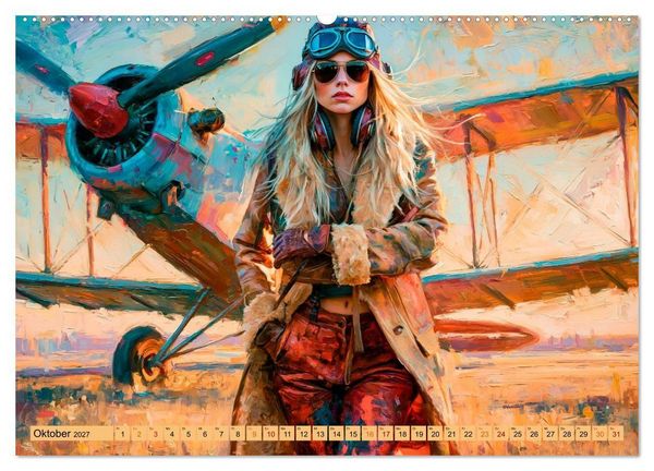 Produktbild: Mit Charme und Propeller (hochwertiger Premium Wandkalender 2027 DIN A2 quer), Kunstdruck in Hochglanz