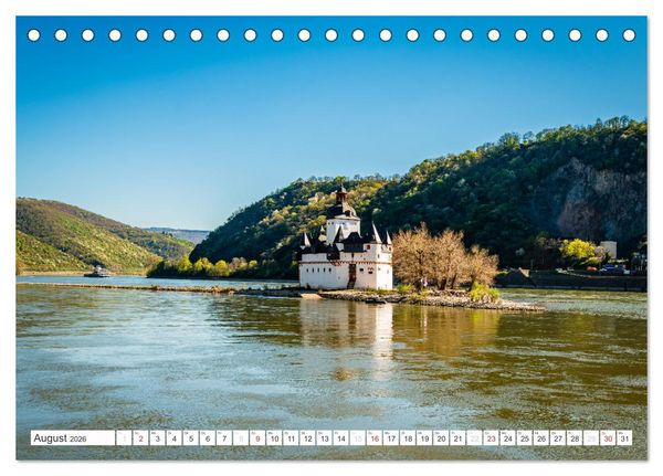 Produktbild: Kaub - Romantische Stadt am Rhein (Tischkalender 2026 DIN A5 quer), CALVENDO Monatskalender