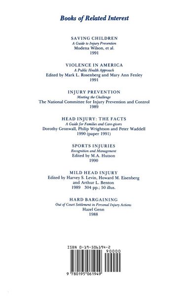 Produktbild: The Injury Fact Book, Second Edition