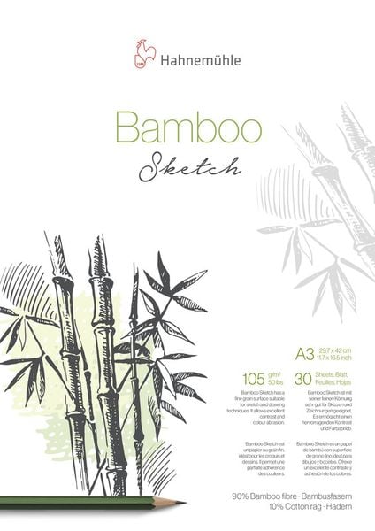 Produktbild: Hahnem&uuml;hle Papier Bamboo Sketch, DIN A 3, 105 g/m&sup2;