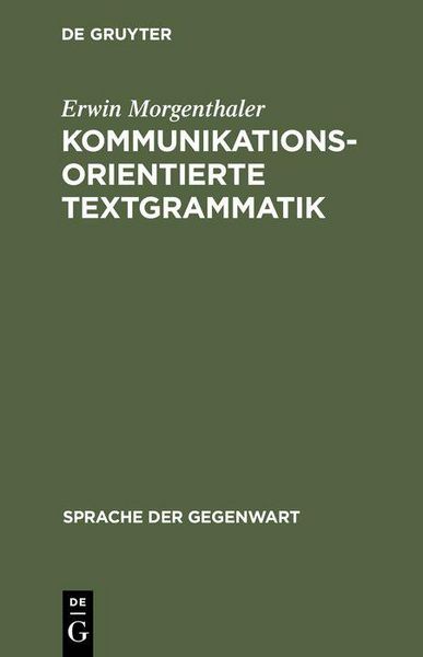 Produktbild: Kommunikationsorientierte Textgrammatik