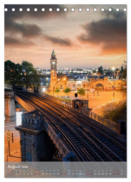 Produktbild: Hamburg - Die sch&ouml;nste Hafenstadt (Tischkalender 2026 DIN A5 hoch), CALVENDO Monatskalender