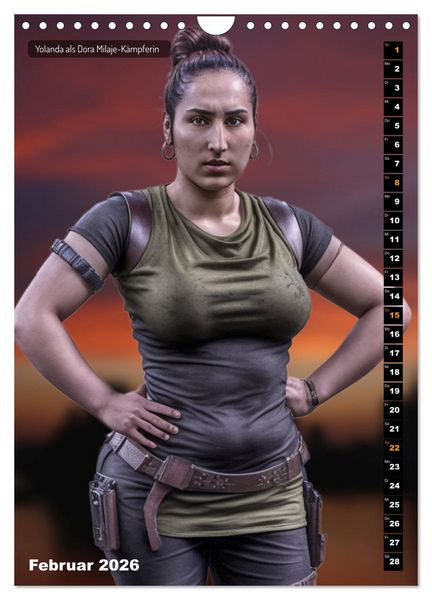 Produktbild: Yolanda, eine junge Frau in zw&ouml;lf Rollen (Wandkalender 2026 DIN A4 hoch), CALVENDO Monatskalender