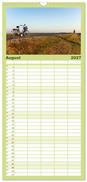 Produktbild: Familienplaner 2027 - Wangerooge &ndash; Eine Perle in der Nordsee. mit 5 Spalten (Wandkalender, 21 x 45 cm) CALVENDO