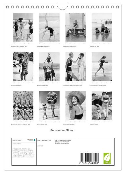 Produktbild: Sommer am Strand (Wandkalender 2026 DIN A4 hoch), CALVENDO Monatskalender