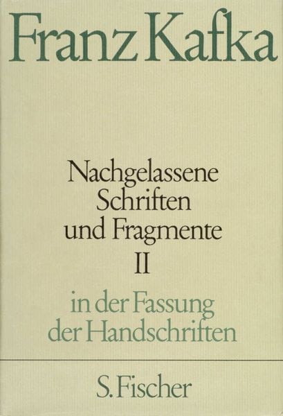 Nachgelassene Schriften und Fragmente II