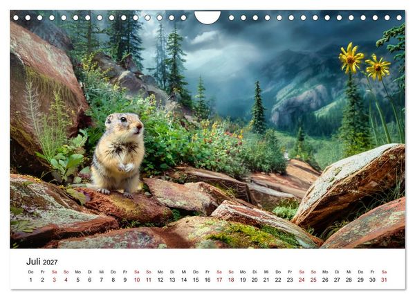 Produktbild: Lemminge - Kleine Helden der Tundra (Wandkalender 2027 DIN A4 quer), CALVENDO Monatskalender