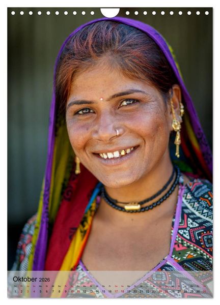 Produktbild: Menschen in Indien (Wandkalender 2026 DIN A4 hoch), CALVENDO Monatskalender