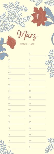 Produktbild: Geburtstagskalender Floral