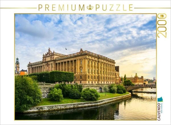 CALVENDO Puzzle Stockholm - Schwedischer Reichstag | 2000 Teile Lege-Größe 90x67cm Foto-Puzzle für glückliche Stunden
