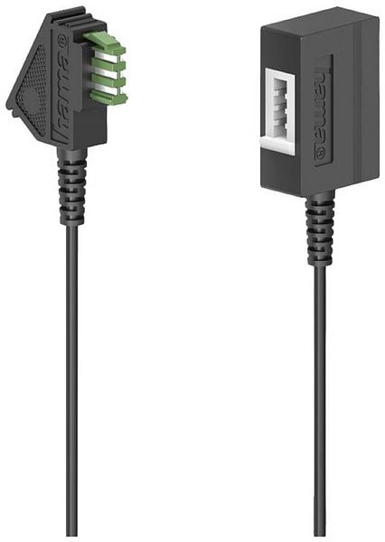 Produktbild: Hama Telefon (analog) Anschlusskabel [1x TAE-U-Stecker - 1x TAE-U-Buchse] 6 m Schwarz