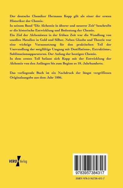 Produktbild: Die Alchemie in &auml;lterer und neuerer Zeit