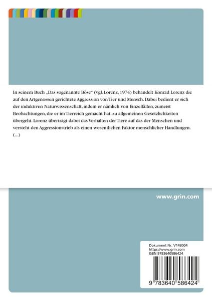 Produktbild: "Das sogenannte B&ouml;se" nach Konrad Lorenz