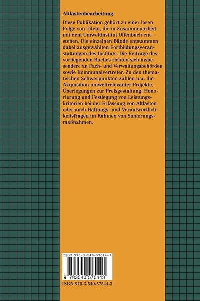 Produktbild: Altlastenbearbeitung