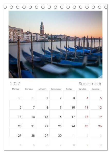 Produktbild: Tischplaner 2027 - Italien - zwischen Dolomiten und Amalfik&uuml;ste (A5 Tischkalender zum Aufstellen) CALVENDO