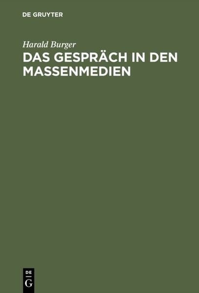 Produktbild: Das Gespr&auml;ch in den Massenmedien