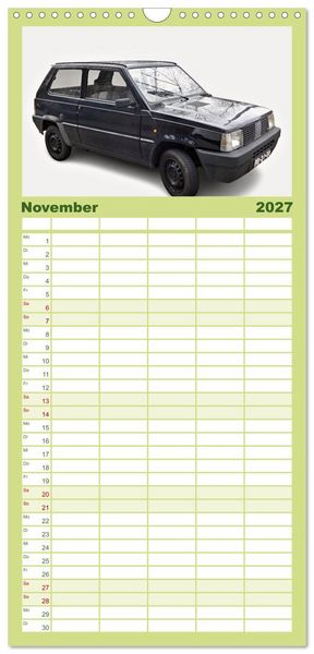 Produktbild: Familienplaner 2027 - Italienische Klassiker mit 5 Spalten (Wandkalender, 21 x 45 cm) CALVENDO
