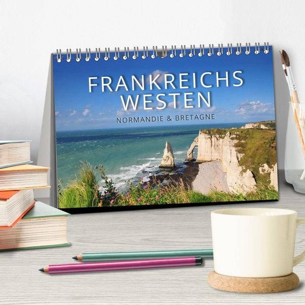 Produktbild: Frankreichs Westen &ndash; Normandie und Bretagne (Tischkalender 2026 DIN A5 quer), CALVENDO Monatskalender