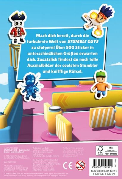 Produktbild: Stumble Guys: Superstarker Sticker- und R&auml;tselspa&szlig;