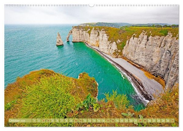 Produktbild: Ausblicke am Meer in der Bretagne und Normadie (hochwertiger Premium Wandkalender 2026 DIN A2 quer), Kunstdruck in Hochglanz