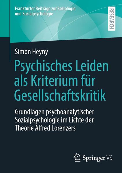 Produktbild: Psychisches Leiden als Kriterium f&uuml;r Gesellschaftskritik