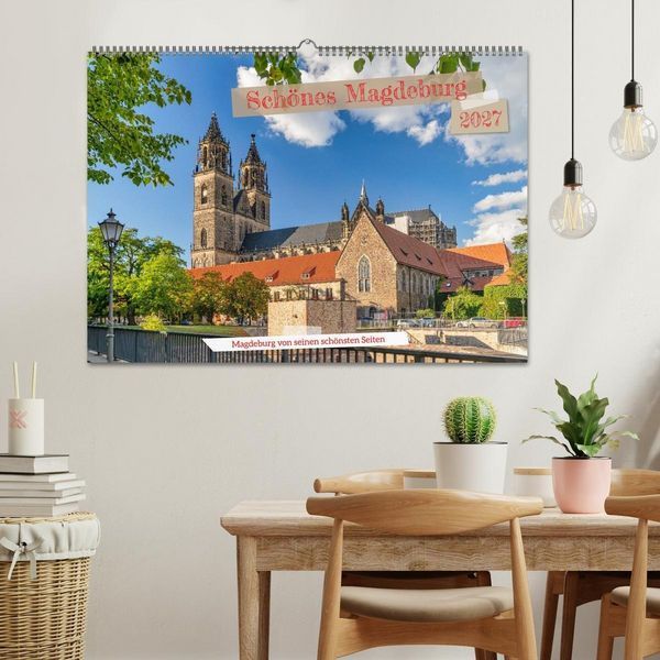 Produktbild: Sch&ouml;nes Magdeburg (Wandkalender 2027 DIN A2 quer), CALVENDO Monatskalender