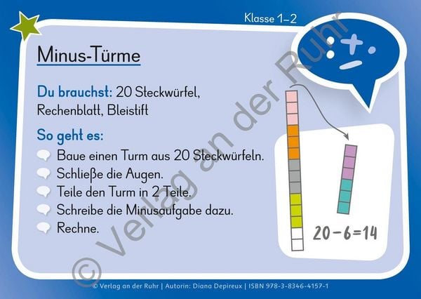 Produktbild: Eine Kartei f&uuml;r den Matheunterricht &ndash; Klasse 1/2
