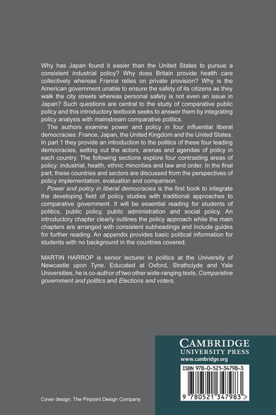 Produktbild: Power and Policy in Liberal Democracies