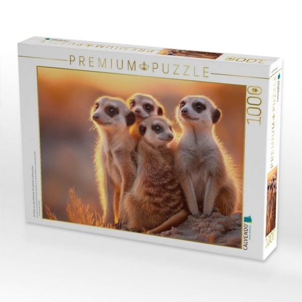 Produktbild: CALVENDO Puzzle Ein Motiv aus dem Kalender Die Welt der Erdm&auml;nnchen | 1000 Teile Lege-Gr&ouml;&szlig;e 64x48cm Foto-Puzzle f&uuml;r gl&uuml;ckliche Stunden