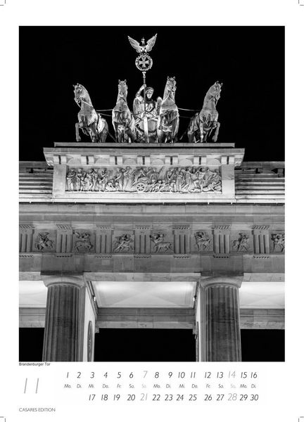 Produktbild: Berlin schwarz-weiss Kalender 2027 &ndash; Wandkalender | Fotokalender Deutschland 59x42cm Grosses Format - Eleganter Schwarz-Wei&szlig;-Print mit beeindruckenden Berlin-Motiven
