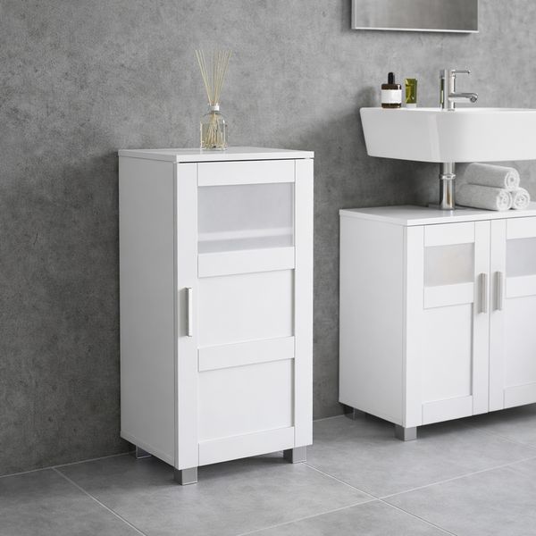 Produktbild: Holz Badschrank Midischrank Nilari 70 x 38 x 28 cm